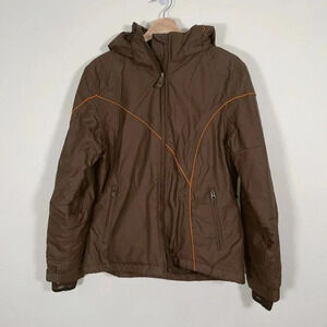 POWDER ROOM | MEN'S  SKI BOARDING BROWN HOOD JACKET